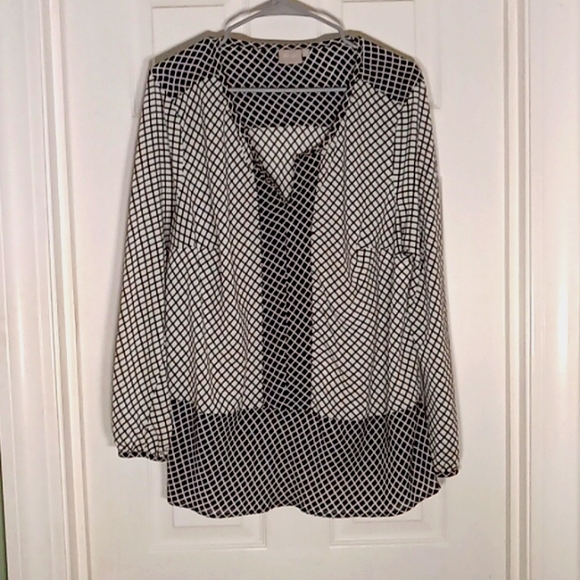 eshakti checked print pop over tunic - Picture 1 of 6